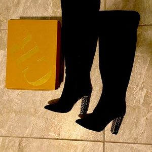 Charlotte Russe Chrissy over knees boots sz 8